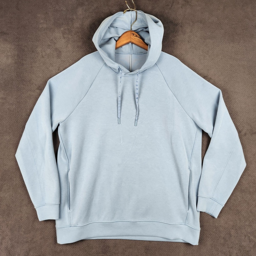 Lululemon Smooth Spacer Hoodie Mens Large Light Blue Classic Fit Pullover